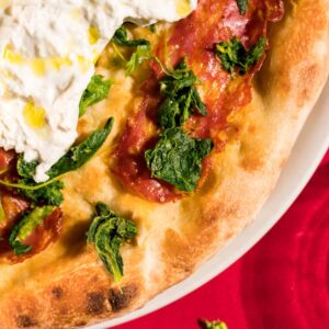 pizza leggera trofarello, burrata e friarelli