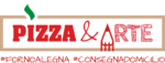 pizza e arte logo lettering